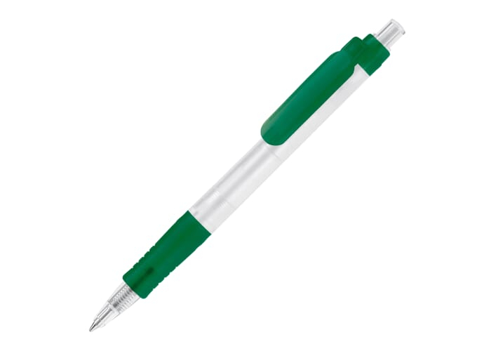 Stylo bille publicitaire biodégradable - Vegetal Pen Clear Ecru / Vert